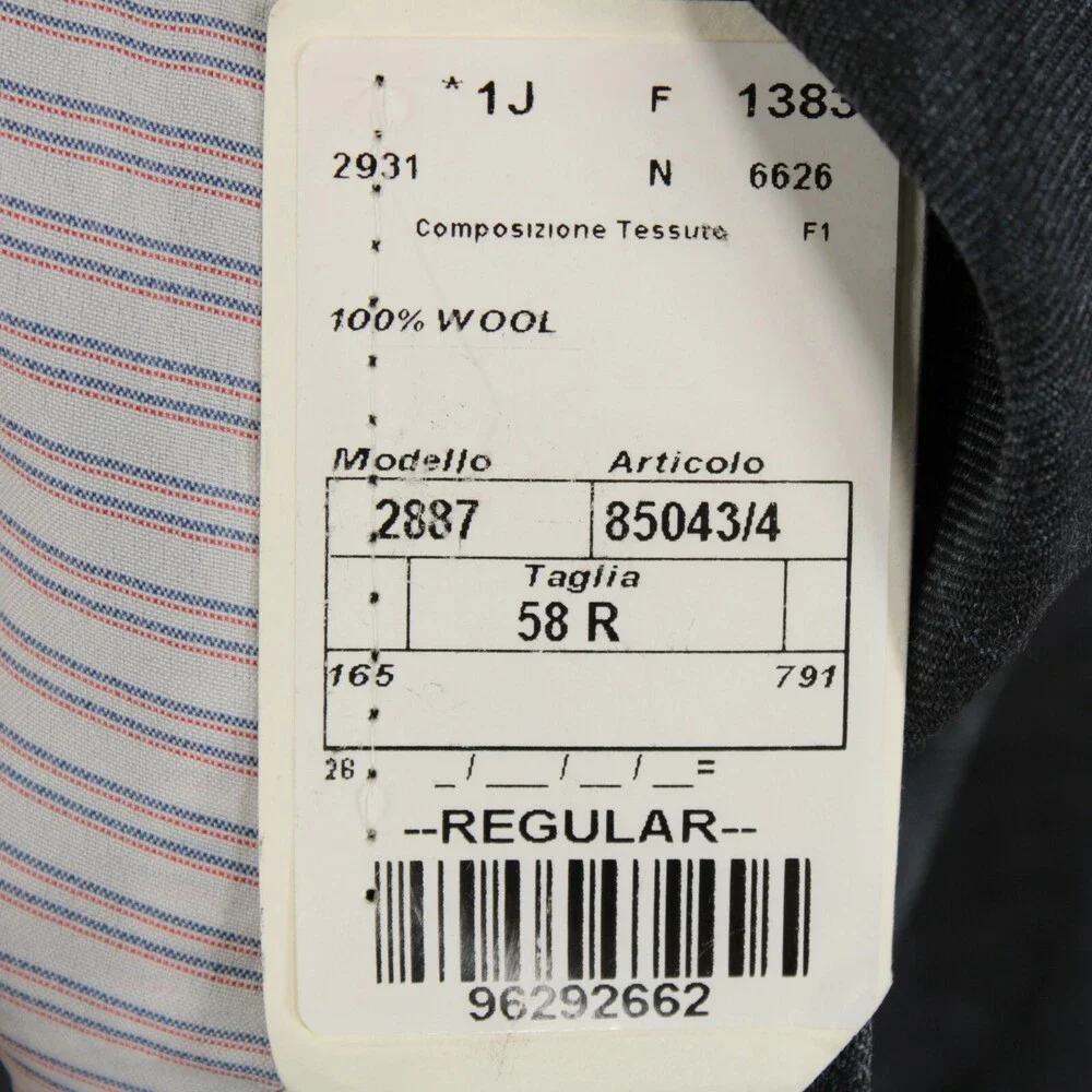 L.B.M. 1911 NWT 100% Wool Sport Coat Size 58R US 48R in Blue/Black Plaid
